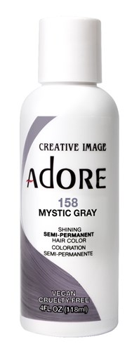 Adore Semi-Permanent Haircolor #158 Mystic Gray 4oz (45472)<br><br><span style="color:#FF0101"><b>6 or More=Unit Price $3.28</b></span style><br>Case Pack Info: 72 Units