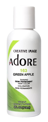 Adore Semi-Permanent Haircolor #163 Green Apple 4oz (45474)<br><br><span style="color:#FF0101"><b>6 or More=Unit Price $3.52</b></span style><br>Case Pack Info: 72 Units