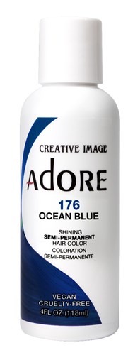 Adore Semi-Permanent Haircolor #176 Ocean Blue 4oz (45476)<br><br><span style="color:#FF0101"><b>12 or More=Unit Price $3.28</b></span style><br>Case Pack Info: 72 Units