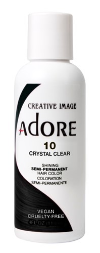 Adore Semi-Permanent Haircolor #010 Crystal Clear 4oz (45486)<br><br><span style="color:#FF0101"><b>12 or More=Unit Price $3.28</b></span style><br>Case Pack Info: 72 Units