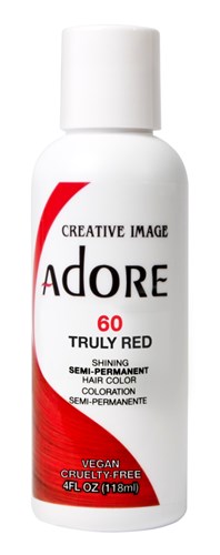 Adore Semi-Permanent Haircolor #060 Truly Red 4oz (45495)<br><br><span style="color:#FF0101"><b>6 or More=Unit Price $3.52</b></span style><br>Case Pack Info: 72 Units