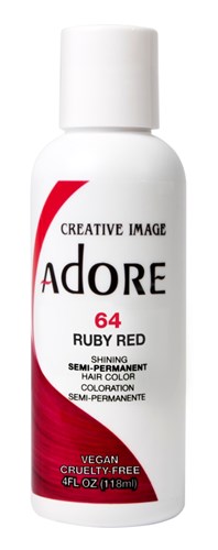 Adore Semi-Permanent Haircolor #064 Ruby Red 4oz (45496)<br><br><span style="color:#FF0101"><b>12 or More=Unit Price $3.28</b></span style><br>Case Pack Info: 72 Units