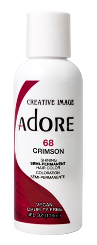 Adore Semi-Permanent Haircolor #068 Crimson 4oz (45497)<br><br><span style="color:#FF0101"><b>6 or More=Unit Price $3.52</b></span style><br>Case Pack Info: 72 Units