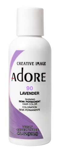 Adore Semi-Permanent Haircolor #090 Lavender 4oz (45509)<br><br><span style="color:#FF0101"><b>6 or More=Unit Price $3.52</b></span style><br>Case Pack Info: 72 Units
