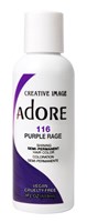 Adore Semi-Permanent Haircolor #116 Purple Rage 4oz (45518)<br><br><span style="color:#FF0101"><b>12 or More=Unit Price $3.28</b></span style><br>Case Pack Info: 72 Units