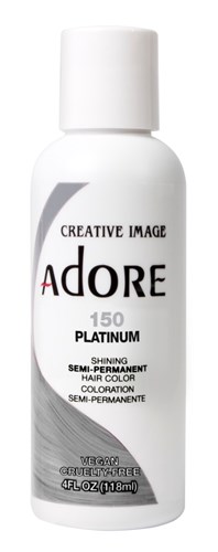 Adore Semi-Permanent Haircolor #150 Platinum 4oz (45526)<br><br><span style="color:#FF0101"><b>6 or More=Unit Price $3.52</b></span style><br>Case Pack Info: 72 Units