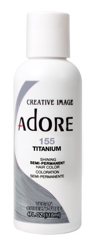 Adore Semi-Permanent Haircolor #155 Titanium 4oz (45527)<br><br><span style="color:#FF0101"><b>12 or More=Unit Price $3.28</b></span style><br>Case Pack Info: 72 Units