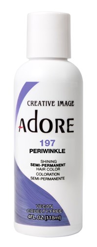 Adore Semi-Permanent Haircolor #197 Peri Winkle 4oz (45541)<br><br><span style="color:#FF0101"><b>12 or More=Unit Price $3.28</b></span style><br>Case Pack Info: 72 Units