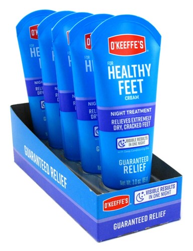 O' Keeffes Healthy Feet Night Treatment 3oz Tube (5 Pieces) Dsply (46232)<br><br><br>Case Pack Info: 1 Unit