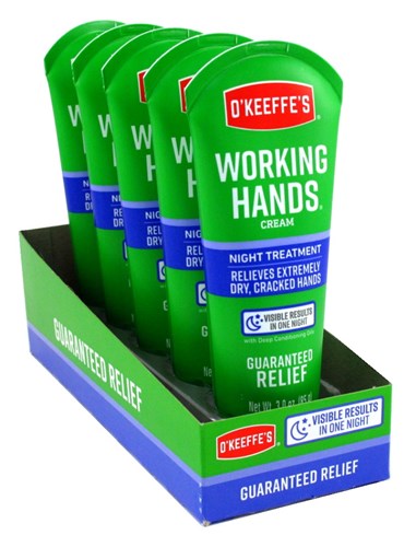 O' Keeffes Working Hands Night Treatment 3oz Tube (5 Pieces) Dsply (46234)<br><br><br>Case Pack Info: 1 Unit