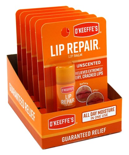 O' Keeffes Lip Repair Lip Balm Stick Unscented 0.15oz (6 Pieces) (46307)<br><br><br>Case Pack Info: 1 Unit