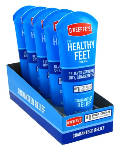 O' Keeffes Healthy Feet 3oz Tube (5 Pieces) Display (46311)<br><br><br>Case Pack Info: 1 Unit