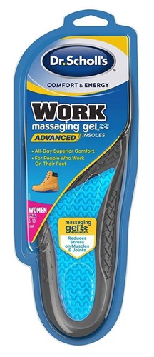 Dr. Scholls Work Massaging Gel Womens (Size 6-10) (47159)<br><br><br>Case Pack Info: 12 Units