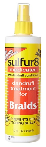 Sulfur-8 Dandruff Treatment For Braids 12oz Spray (47511)<br><br><br>Case Pack Info: 12 Units