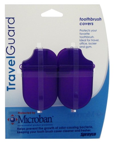 Travel Guard Toothbrush Covers 2 Pk Assorted Colors (12 Pieces) (47595)<br><br><br>Case Pack Info: 4 Units