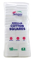 Swisspers Cotton Squares 160 Quilted (48205)<br><br><span style="color:#FF0101"><b>12 or More=Unit Price $3.87</b></span style><br>Case Pack Info: 24 Units