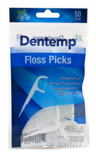 Dentemp Floss Picks 50 Count Mint (12 Pieces) (48240)<br><br><br>Case Pack Info: 24 Units