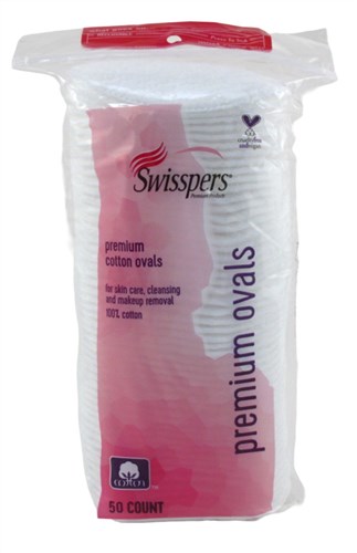 Swisspers Cotton Ovals Premium 50 Count 100% Cotton (48275)<br><br><span style="color:#FF0101"><b>12 or More=Unit Price $3.42</b></span style><br>Case Pack Info: 24 Units
