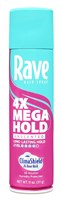 Rave 4X Mega Hold Hairspray Unscented 11oz Aerosol