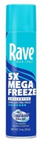 Rave 5X Mega Freeze Hairspray Unscented 11oz Aerosol (48802)<br><br><span style="color:#FF0101"><b>12 or More=Unit Price $3.09</b></span style><br>Case Pack Info: 12 Units