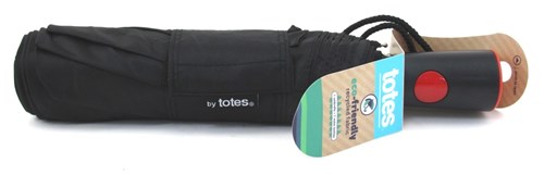 Totes Umbrella Auto Open 11 Inch Large (Black) (49662)<br><br><span style="color:#FF0101"><b>12 or More=Unit Price $7.63</b></span style><br>Case Pack Info: 6 Units