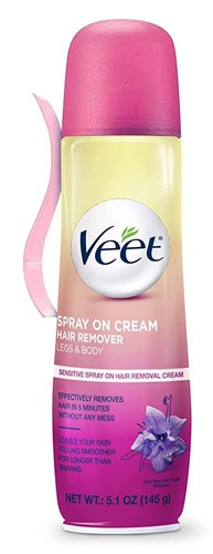 Veet Spray On Cream Hair Remover 5.1oz Sensitive (50003)<br><br><br>Case Pack Info: 4 Units