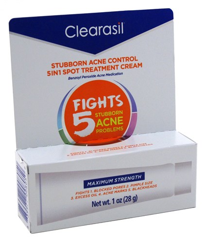 Clearasil Stubborn Acne Contrl 5-In-1 Spot Treatmnt Cream 1oz (50020)<br><br><br>Case Pack Info: 24 Units