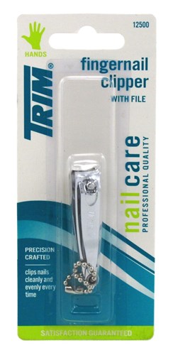 Trim Nail Care Fingernail Clipper With File (12 Pieces) (50107)<br><br><br>Case Pack Info: 3 Units