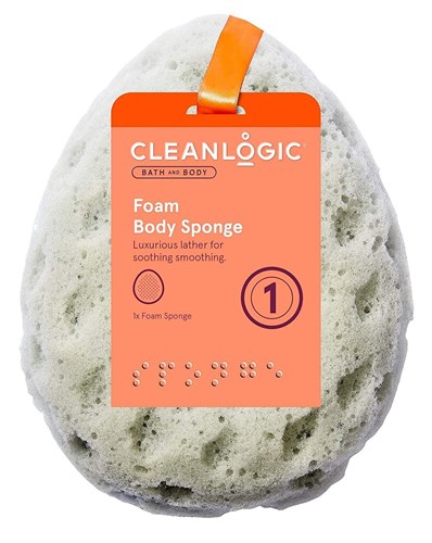 Clean Logic Bath & Body Foam Body Sponge (50197)<br><br><span style="color:#FF0101"><b>12 or More=Unit Price $2.82</b></span style><br>Case Pack Info: 48 Units