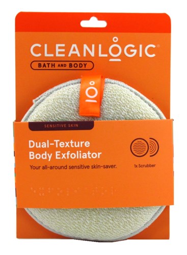 Clean Logic Bath & Body Dual Texture Body Exfoliator S (50226)<br><br><span style="color:#FF0101"><b>12 or More=Unit Price $5.17</b></span style><br>Case Pack Info: 48 Units
