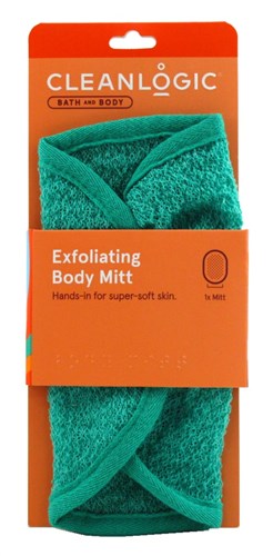Clean Logic Bath & Body Exfoliating Body Mitt (50228)<br><br><span style="color:#FF0101"><b>12 or More=Unit Price $5.17</b></span style><br>Case Pack Info: 48 Units