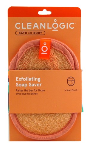 Clean Logic Bath & Body Exfoliating Soap Saver (50229)<br><br><span style="color:#FF0101"><b>12 or More=Unit Price $5.25</b></span style><br>Case Pack Info: 48 Units