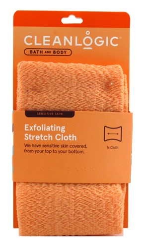 Clean Logic Bath & Body Exfoliating Stretch Cloth Ss (50231)<br><br><span style="color:#FF0101"><b>12 or More=Unit Price $5.17</b></span style><br>Case Pack Info: 48 Units