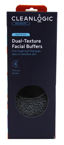 Clean Logic Detoxify Dual Texture Facial Buffers (50232)<br><br><span style="color:#FF0101"><b>12 or More=Unit Price $5.61</b></span style><br>Case Pack Info: 48 Units