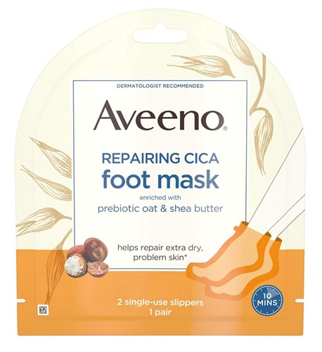 Aveeno Repairing Cica Foot Mask (6 Pieces) (51039)<br><br><br>Case Pack Info: 6 Units