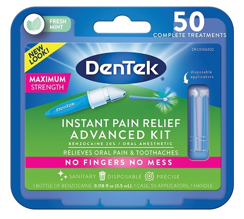 Dentek Instant Pain Relief Advanced Kit Max Strength (51174)<br><br><span style="color:#FF0101"><b>12 or More=Unit Price $6.40</b></span style><br>Case Pack Info: 36 Units