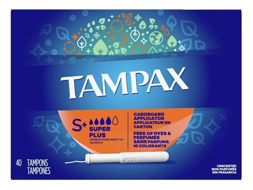 Tampax Tampons Super Plus 40 Count Unscented (51534)<br><br><br>Case Pack Info: 12 Units