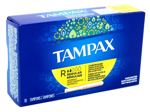 Tampax Tampons Regular 10 Count Unscented (51539)<br><br><br>Case Pack Info: 48 Units