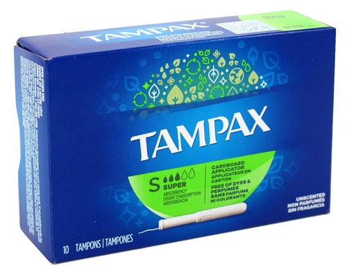 Tampax Tampons Super 10 Count Unscented (51540)<br><br><br>Case Pack Info: 48 Units