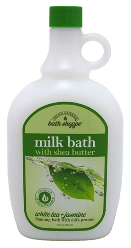 Village Nat. Milk Bath Ultra- Moist White Tea/Jasmine 28oz (52328)<br><br><span style="color:#FF0101"><b>12 or More=Unit Price $5.91</b></span style><br>Case Pack Info: 4 Units