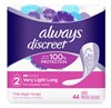 Always Discreet Liners #2 Very Light Long 44 Count (52671)<br><br><br>Case Pack Info: 3 Units