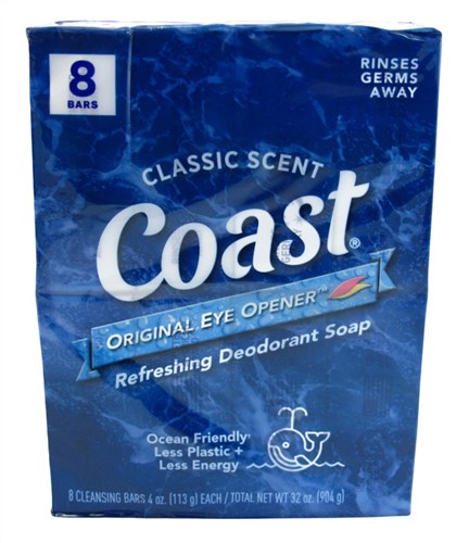 Coast Bath Bars Classic Scent 4oz 8 Count (52690)<br><br><span style="color:#FF0101"><b>12 or More=Unit Price $5.13</b></span style><br>Case Pack Info: 6 Units