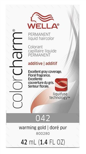 Wella Color Charm Liquid #042 Warming Gold Dore' Pur (53070)<br><span style="color:#FF0101">(ON SPECIAL 10% OFF)</span style><br><span style="color:#FF0101"><b>6 or More=Special Unit Price $3.48</b></span style><br>Case Pack Info: 36 Units