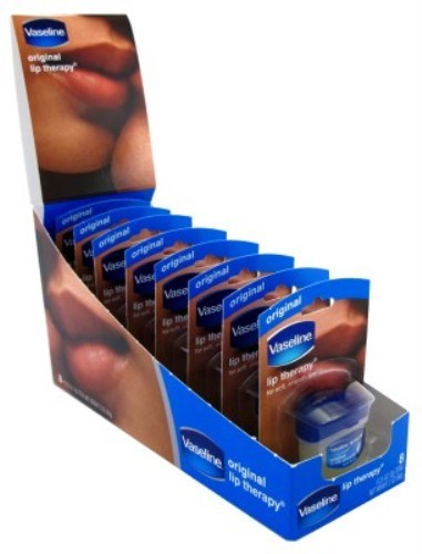 Vaseline Lip Therapy Original 0.25oz Jar (8 Pieces) Display (54294)<br><br><br>Case Pack Info: 4 Units