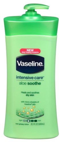 Vaseline Intensive Care Lotion 20.3oz Aloe Soothe Pump (Dry) (54299)<br><br><br>Case Pack Info: 4 Units