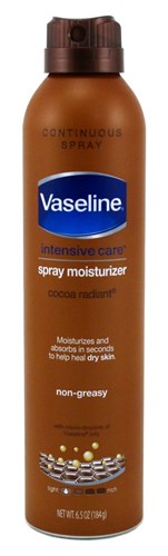 Vaseline Intensive Care Spray Moisturize Cocoa Radiant 6.5oz (54345)<br><br><br>Case Pack Info: 6 Units