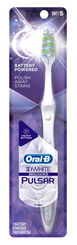 Oral-B Toothbrush Pulsar Soft 3D White (Battery Powered) (54393)<br><br><br>Case Pack Info: 48 Units