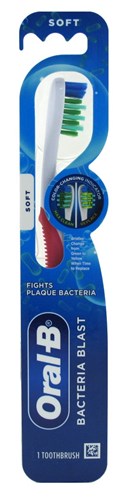 Oral-B Toothbrush Soft Bacteria Blast Asst Color(6 Pieces) (54395)<br><br><br>Case Pack Info: 12 Units