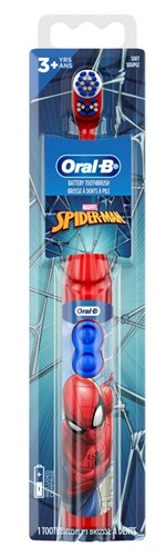 Oral-B Toothbrush Kids Soft Battery Powered Spiderman (54413)<br><br><br>Case Pack Info: 24 Units