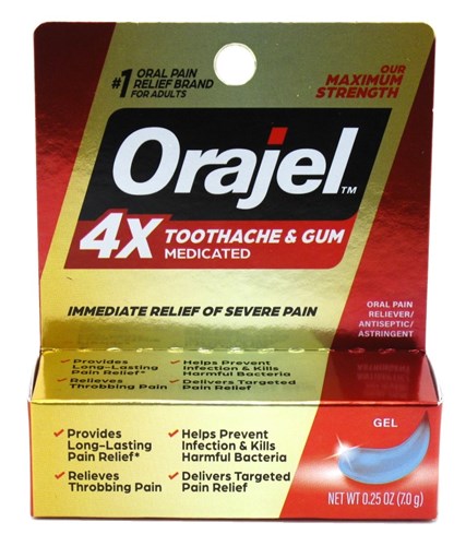Orajel 4X Toothpaste And Gum Maximum Strength 0.25oz (54433)<br><br><br>Case Pack Info: 24 Units